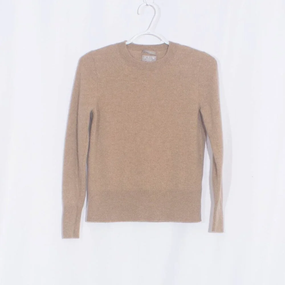 J. CREW Classic Fit Cashmere Sweater in Heather Camel Size S - Picture 4 of 8